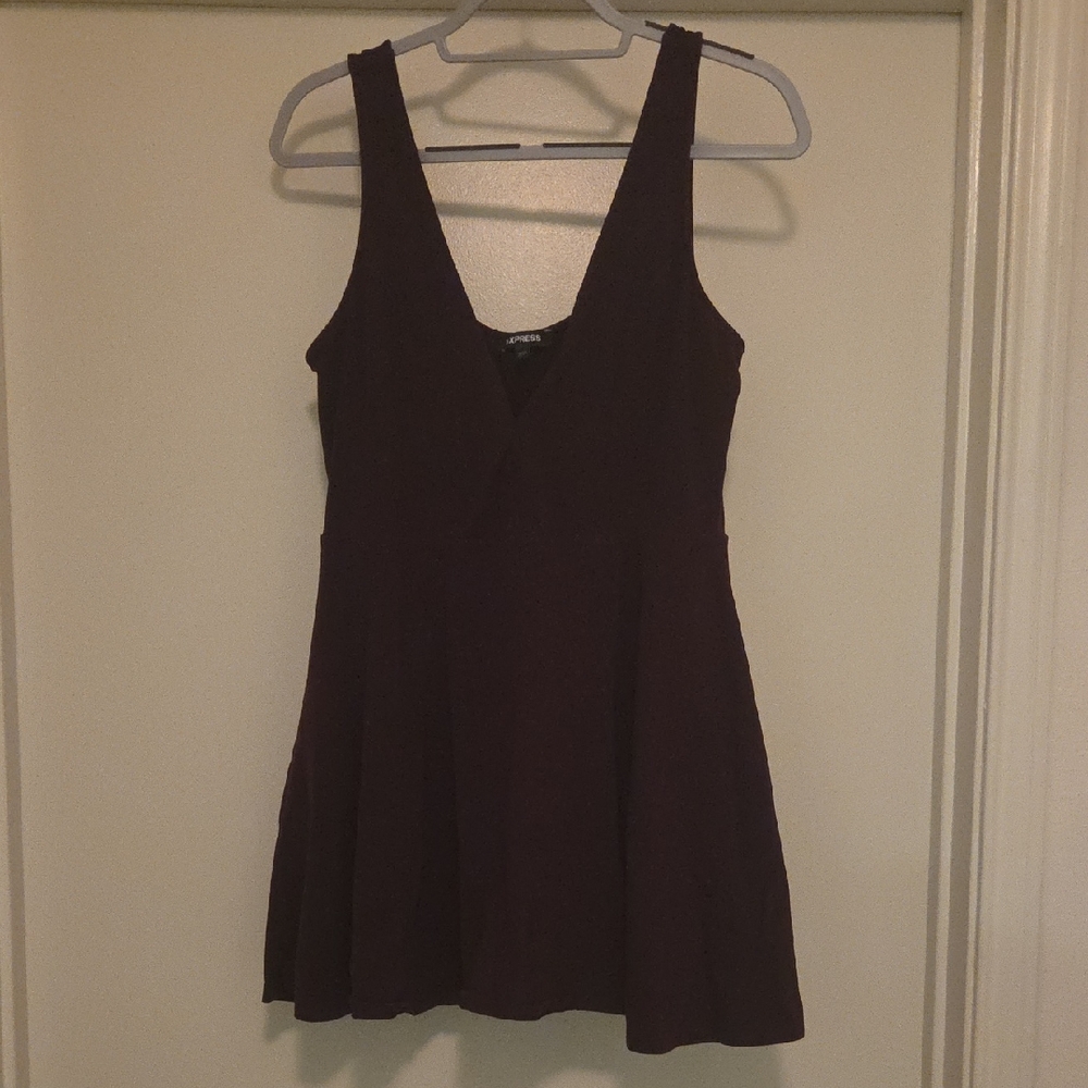 Elegant Sleeveless Burgundy/ Dark Purple Romper